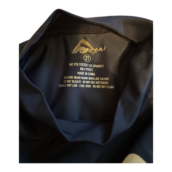 Kanu Surf Rash Gaurd Swim Shirt Kids Navy Blue Size 2T - Picture 3 of 3